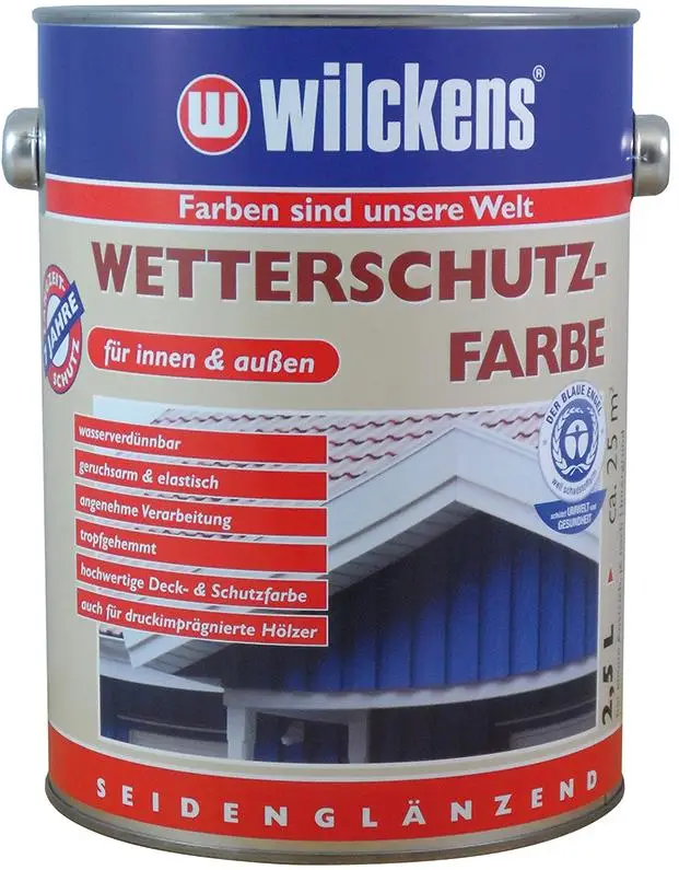 Wetterschutzfarbe 2,5 l, weiß Garantierte Lieferung
