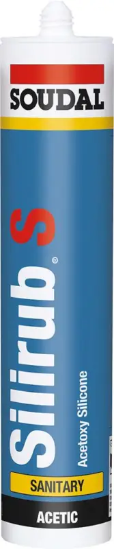 SILIRUB S Sanitärdicht- masse 300ml schw. SOUDAL Markenware