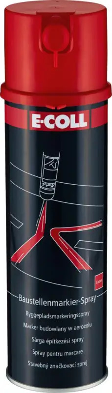 Rabatt Baustellenmarkierspray 500ml rot E-COLL EE