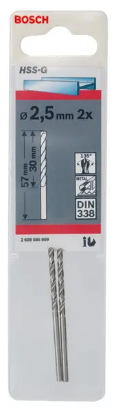 Neuheit BOSCH Metallbohrer HSS-G, DIN 338