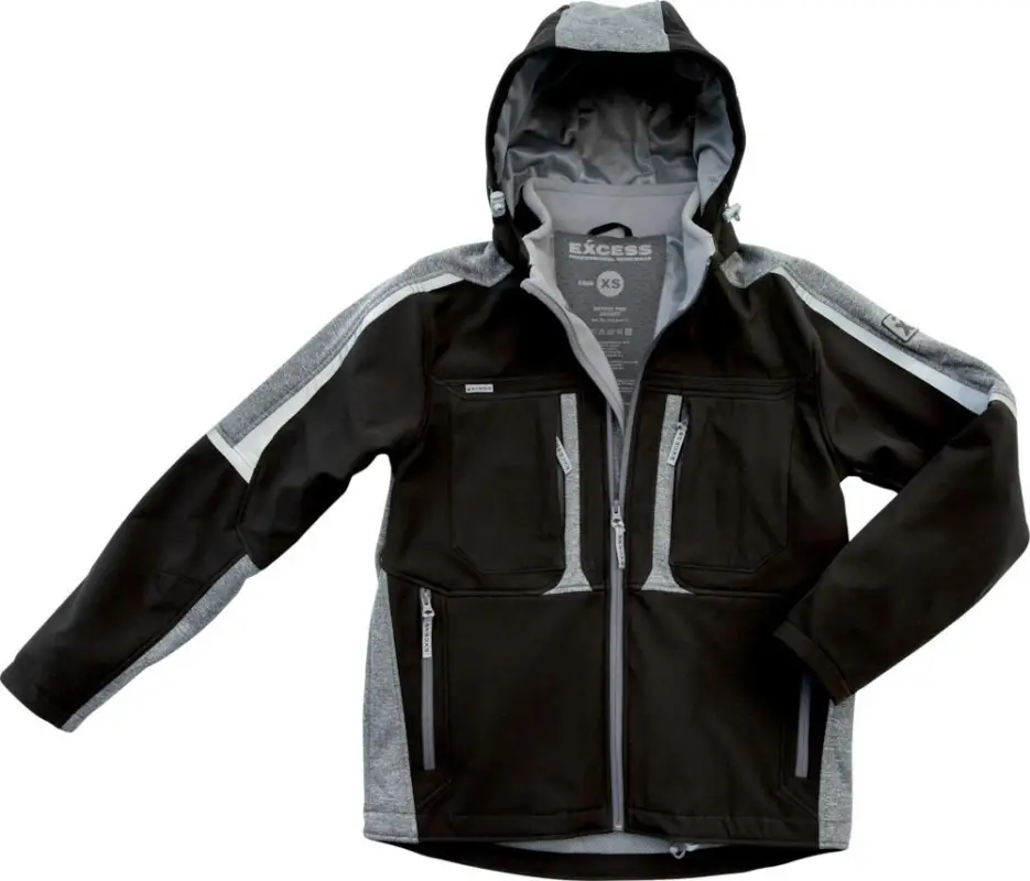 Abverkauf EXCESS Softshelljacke Proaktiv, Gr.XL, schw./grau