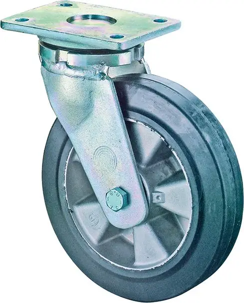 Angebot Lenkrolle 300mm RR100.B80Platte,Elastik schw.,KL RR100.B80.300