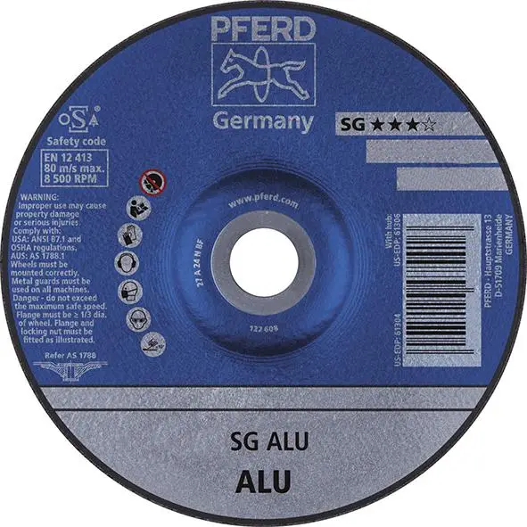 Begrenztes Angebot PFERD Schruppscheibe gekröpft für Aluminium A24NSG 115x7,2mm