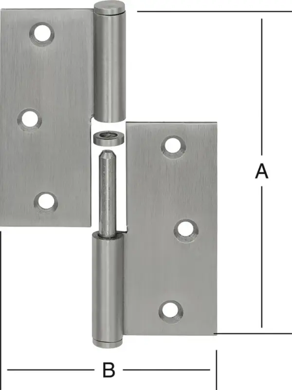 Zertifiziert Türscharnier 90X90 mm lks. RF