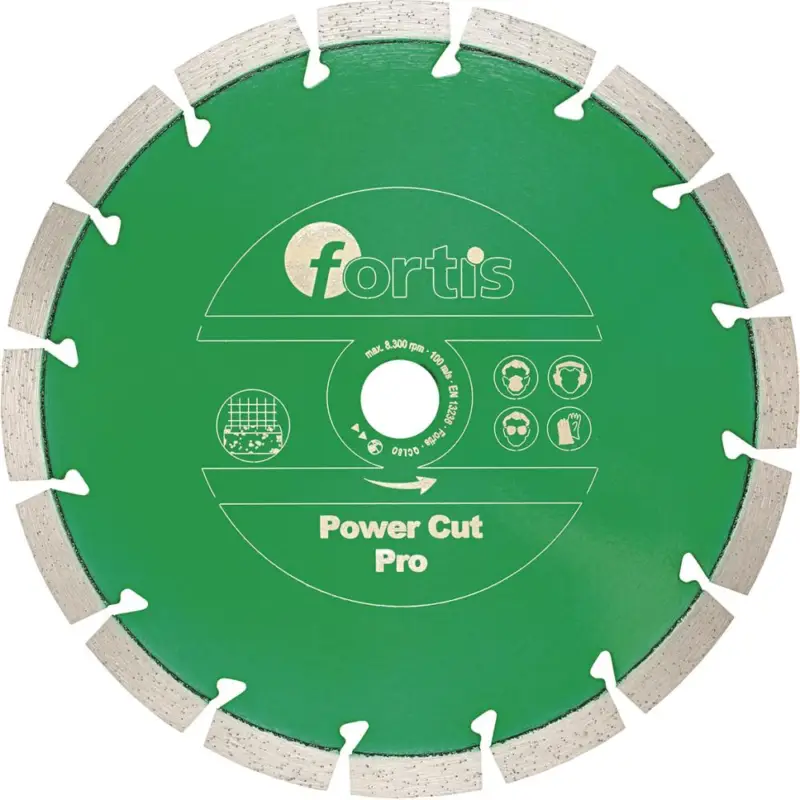 Neu FORTIS Diamant-Trennscheibe Power Cut Pro Ø 125 mm lasersegmentiert 12 mm Bohrung 22,2 mm