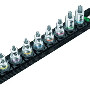 Zertifiziert WERA Schraubendrehereinsatz Satz mit Haltefunktion 3/8" T10-50 9-teilig