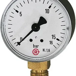 RIEGLER Manometer stehend 40mm 0-16bar G1/8" Einfachskala, Kunststoffgeh Saisonangebot