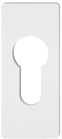 Direktkauf PT-Schlüsselrosette,PZ, 0 171768,eck.Alu+9016weiß