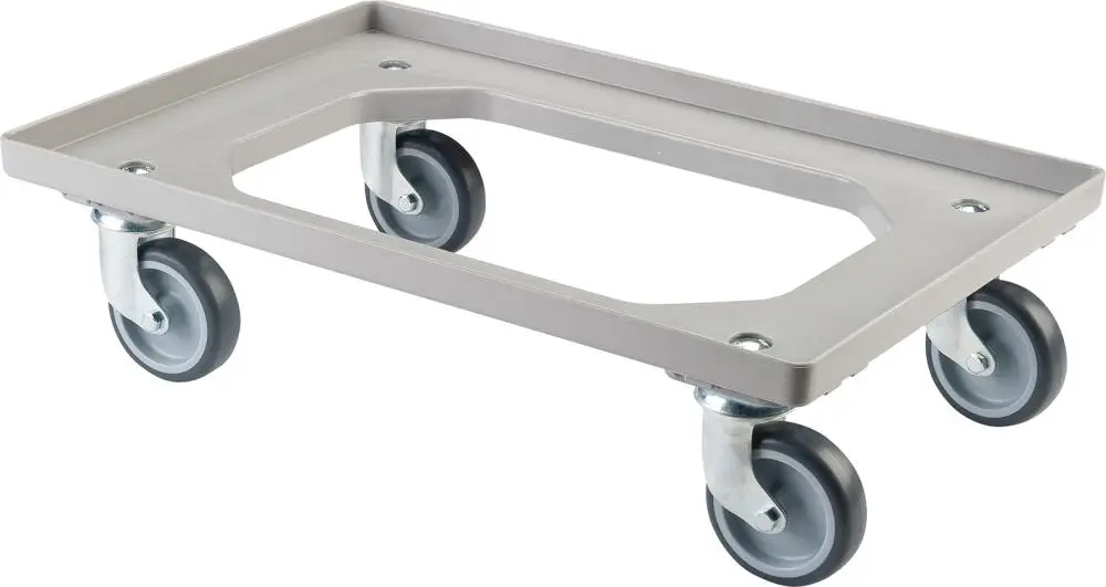 BS ROLLEN Allzweckrollersammler mit Platte TPR, Grau, TK 250kg Direktkauf