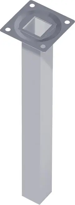 Stahlrohrmöbelfüsse schwarz 150mm eckig Neu