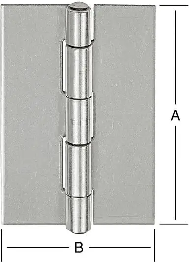 VORMANN Ger.schm.Scharn. 50x31mm ungeb, Edelstahl V2A Billig