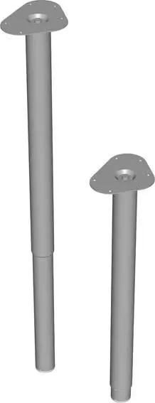 Preiswert Teleskop-Fuss silberfarb.800-1200mm rd.50mm