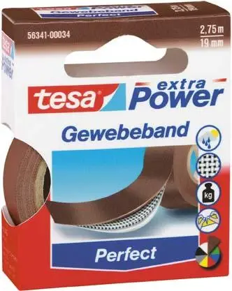 TESA extra Power braun 2,75m:19mm Gewebeband Markenware