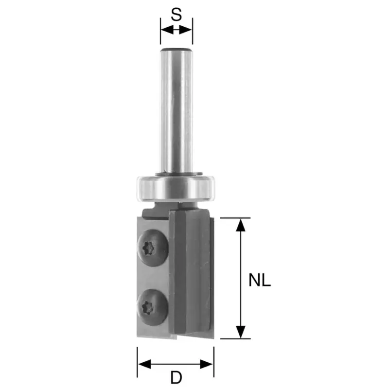 Neu Im Sortiment BRÜCK HW-WP-Bündigfräser Typ 386A Z2 D=19mm,NL=30mm,S=8mm Kula schafts.