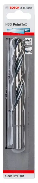Kracherpreis BOSCH Metallspiralbohrer HSS PointTeQ, DIN 338, mit reduziertem Schaft, 11,5 mm