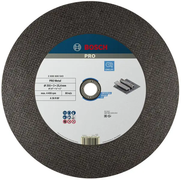 BOSCH PRO Metal Gebundene Trennscheibe, 355x3x25,4 mm Versand Am Gleichen Tag