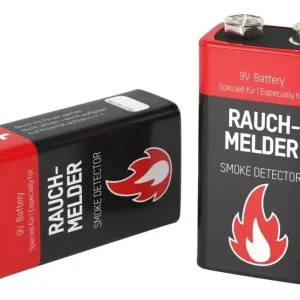 Alkaline 9 Volt Block Rauchmelderbatterie, 2 Stück Angebot