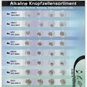 Knallerangebot Alkaline Knopfzellensortiment - 40-teilig
