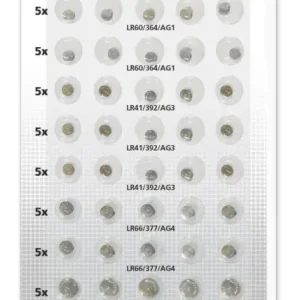 Neue Kollektion Alkaline Knopfzellensortiment 50-teilig