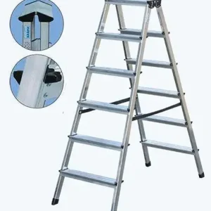 Alu Stufen Doppelleiter 2 x 6 Stufen Preiswert