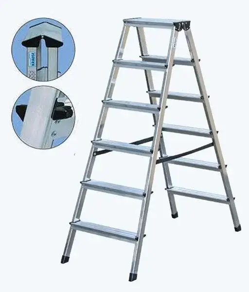 Alu Stufen Doppelleiter 2 x 6 Stufen Preiswert