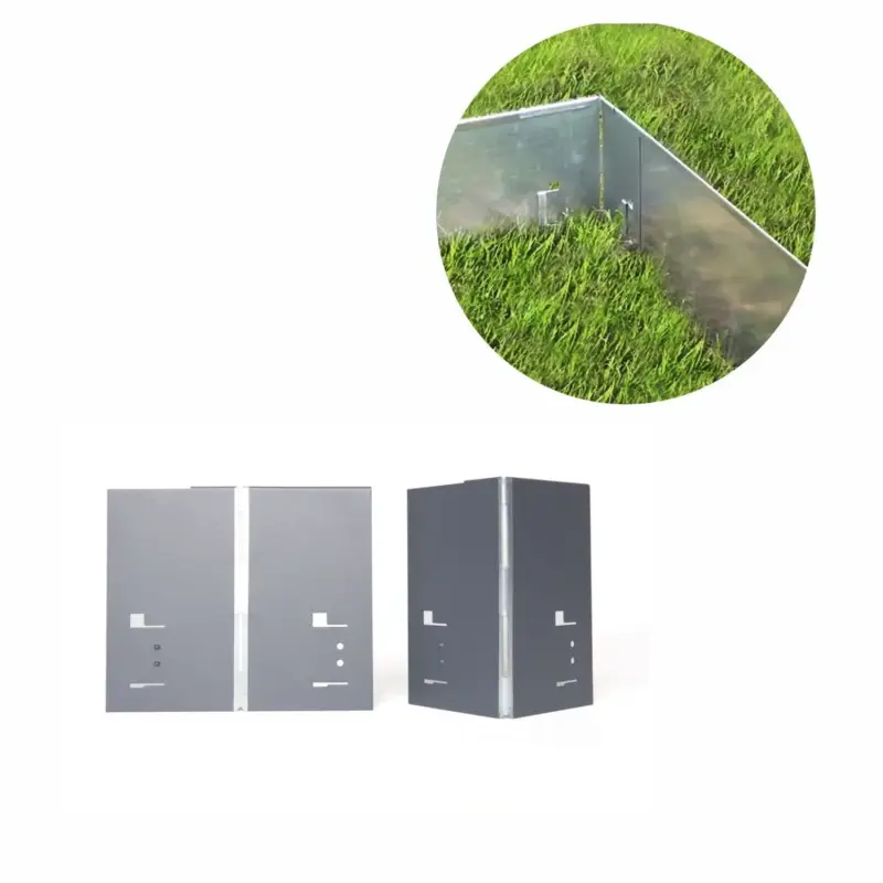 Echt Alu/Zink Ecke für Rasenkante 18.5cm | Rasenkanten | Beeteinfassung | Beetumrandung | Beetbegrenzungen, Color-GS: ohne Farbe