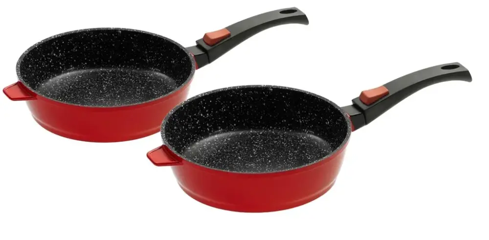 Jetzt Kaufen Aluguss-Bratpfanne mit Klick-Griff, Ø 24 cm, rot