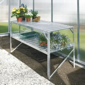 Alutisch, Farbe 2 Ablagen, Farbe 121 x 54 x 76 cm, Farbe alu Online Kaufen