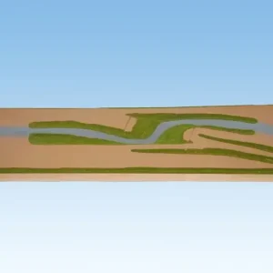 Anbauteil Vorfeld - 100 x 31 cm, Spur Z, nur für das Modell »Cortina« geeignet, koloriert und begrast, auf Holzrahmen Zertifiziert