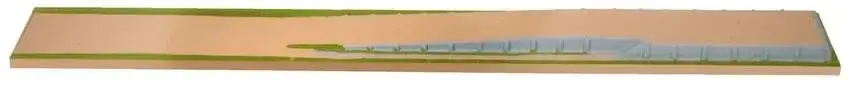 Heißes Angebot Anbauteil Vorfeld - 200 x 20 cm, Spur H0, kürzbar, koloriert und begrast, auf Holzrahmen