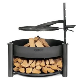 CookKing Feuerschale Montana X, inklusive Holzlager & Zubehör Abverkauf
