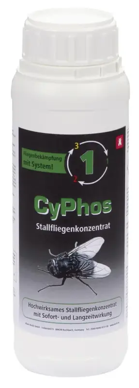 Markenprodukt CyPhos, 500ml Stallfliegenkonzentrat