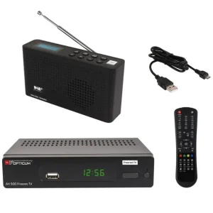 Schneller Versand DAB+ Freenet Set mit Freenet DVB-T2 Full HD Receiver und DAB+ Radio