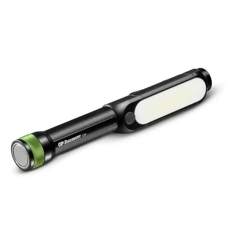 DISCOVERY Clip Arbeitsleuchte mit seitlicher COB Lichtleiste, Magnetbefestigung, 4 Leuchtmodi 550 Lumen, IPX4 Ausverkauf