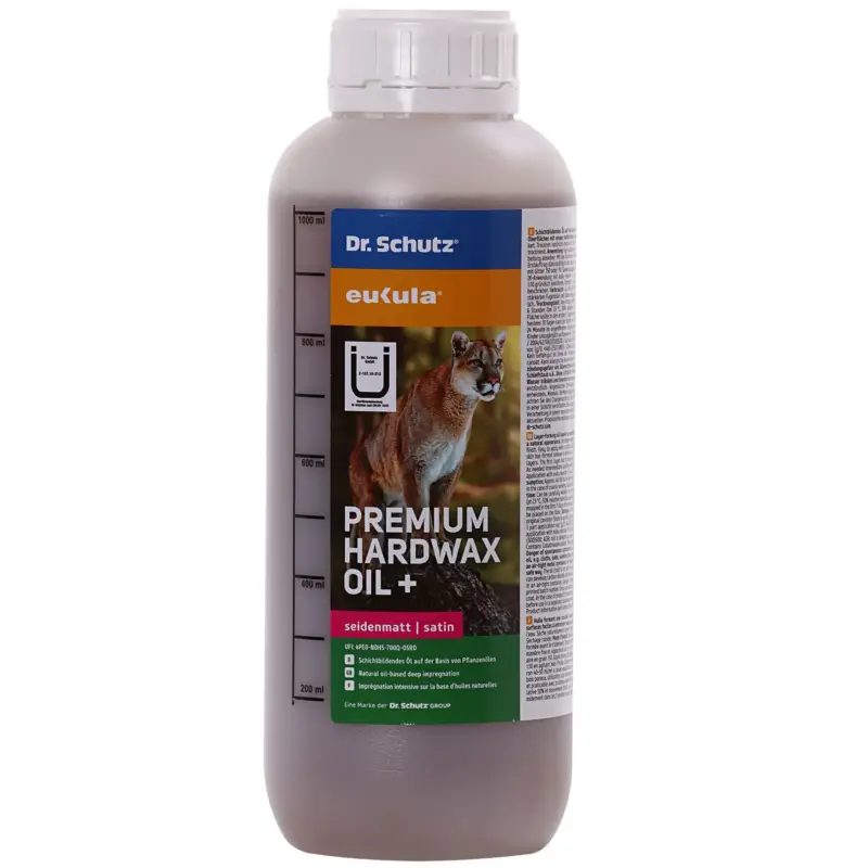 Sonderaktion DR. SCHUTZ Premium HardWax Öl+ seidenmatt 1 Liter reicht für 10 m²