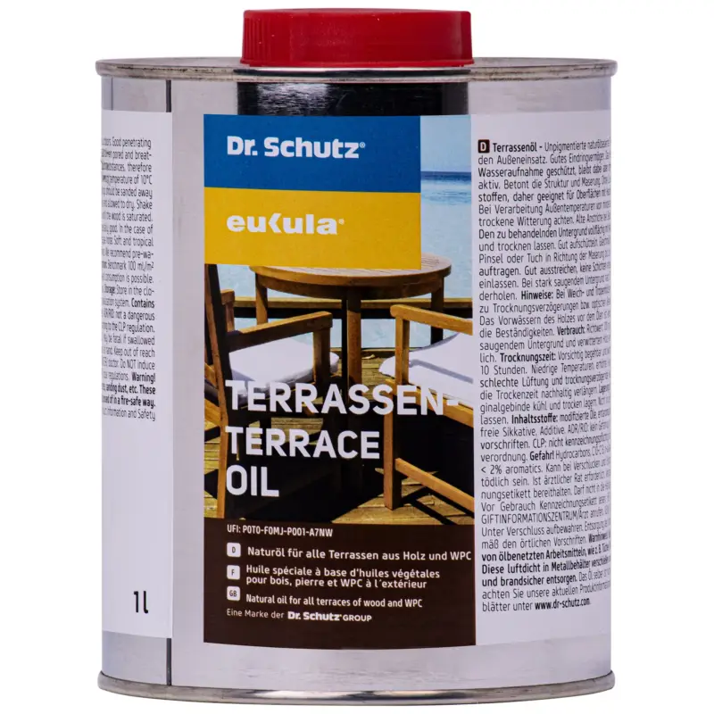 Jetzt Kaufen DR. SCHUTZ Terrassen Öl 1 Liter Naturöl für alle Terrassen aus Holz und WPC