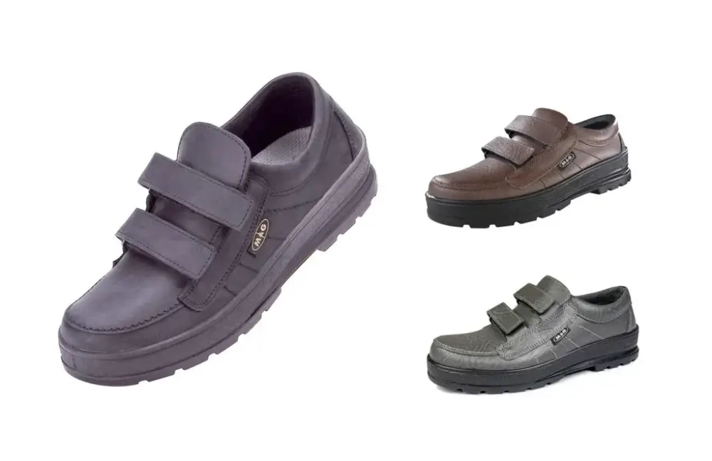 Freizeit- u. Wanderschuh mit Klettverschluss, Farbe braun, Gr. 41 Super-Preis