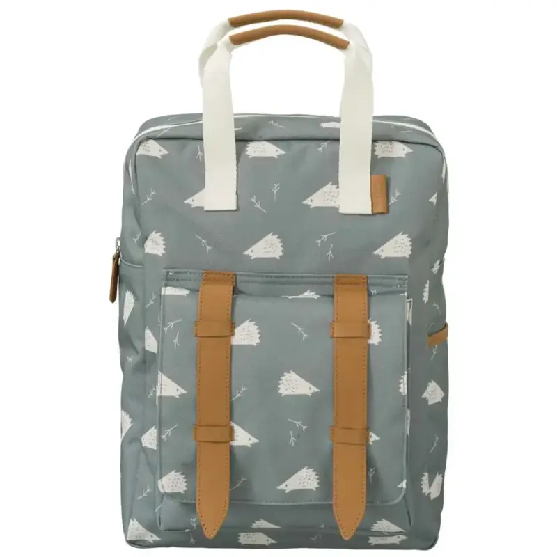 Begrenztes Angebot Fresk Kinderrucksack groß Igel blau grau
