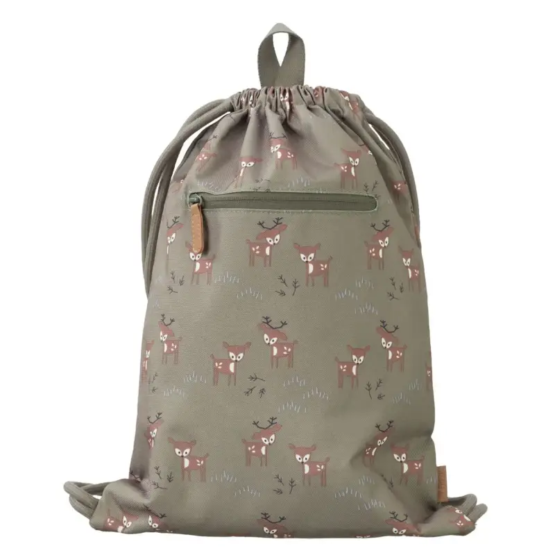 Neu Im Sortiment Fresk Turnbeutel, Sportbeutel, 43x30 cm, Farbe: Hirsch oliv