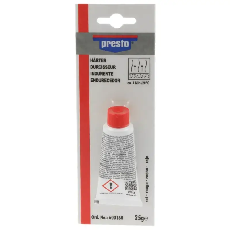 Härter für presto Spachtel, Farbe rot, 25 g Neuheit