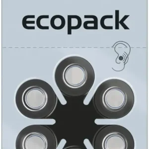 Hörgerätebatterie Ecopack Typ 312(PR41) BRAUN - 6 Stück Neuheit
