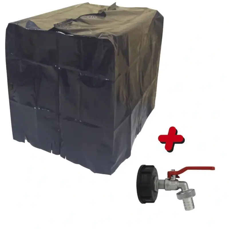 IBC Abdeckung inkl. Anschlusshahn 3/4" Online Kaufen