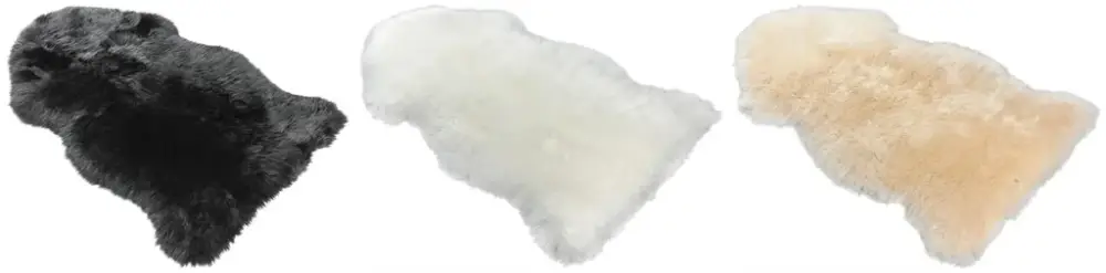 Versand Am Gleichen Tag Lammfell in Tierform Blake schwarz 80-90 cm lang