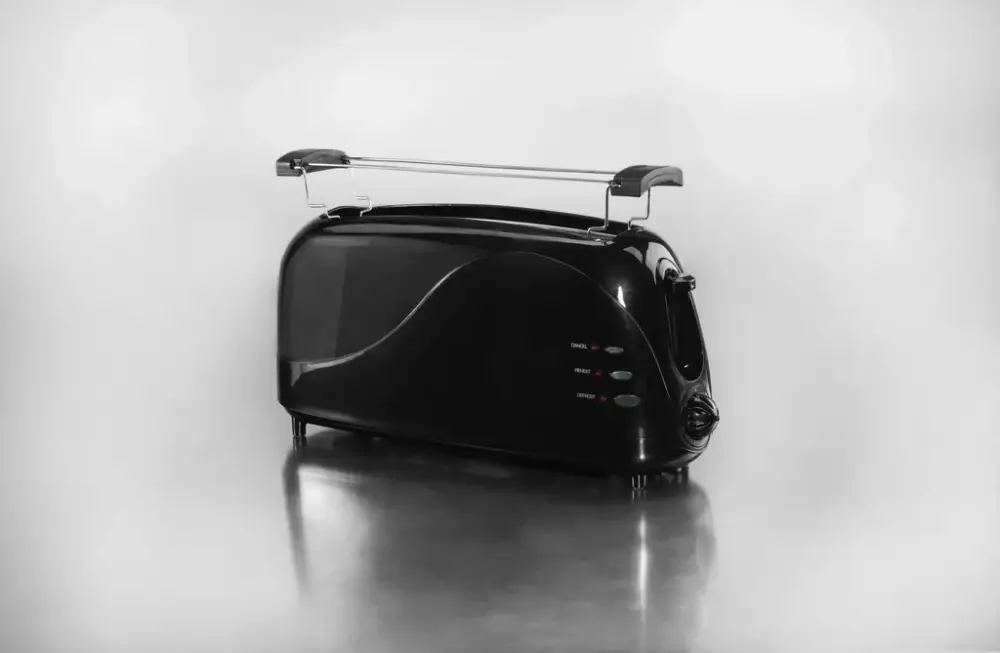 Neu Im Sortiment Langschlitz-Toaster schwarz 1000 Watt, schwarz mit Brötchenaufsatz
