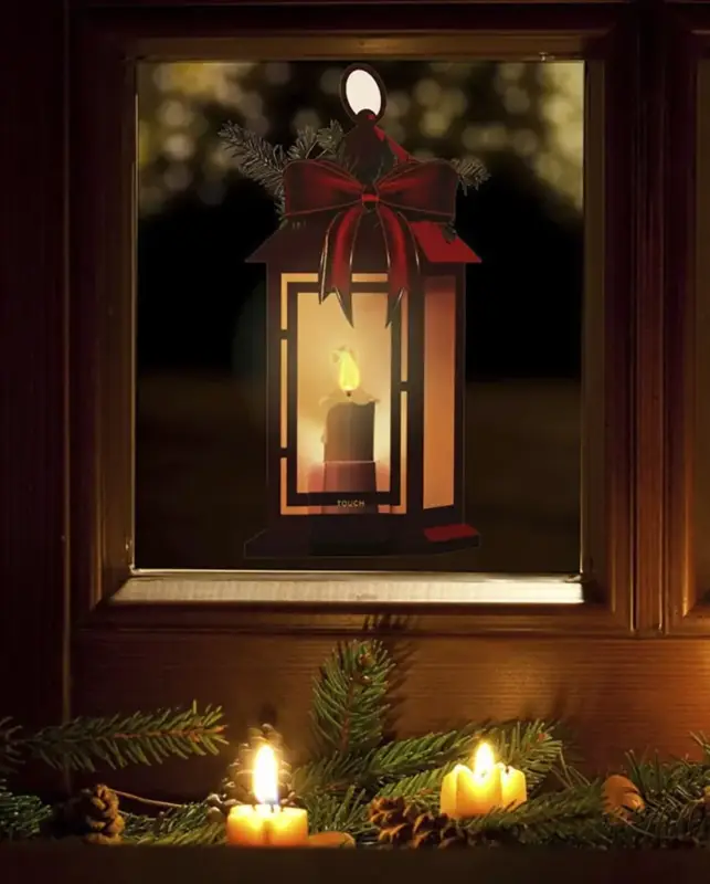 Bestpreis Laterne Fensterbild LED
