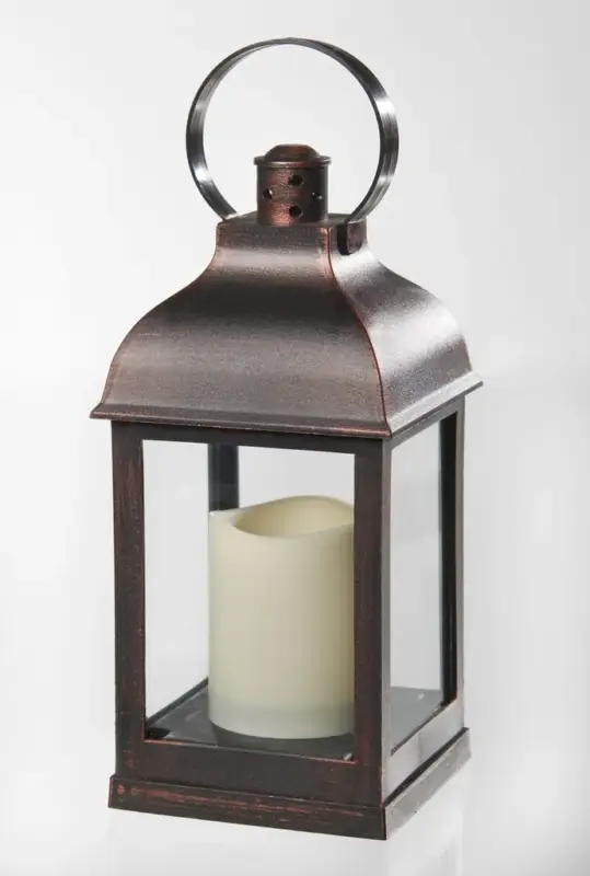 Neuheit Laterne mit LED Kerze und Flackereffekt