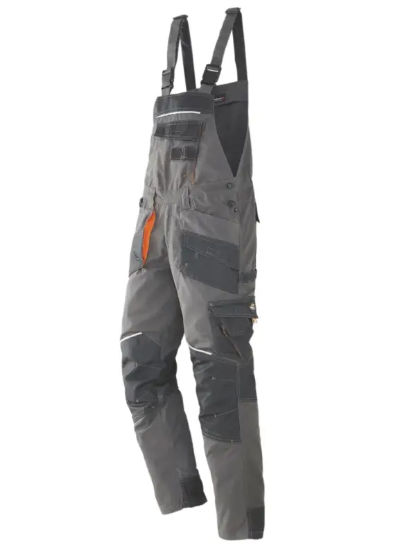 Abverkauf Latzhose, Farbe grau/schwarz, Gr.54