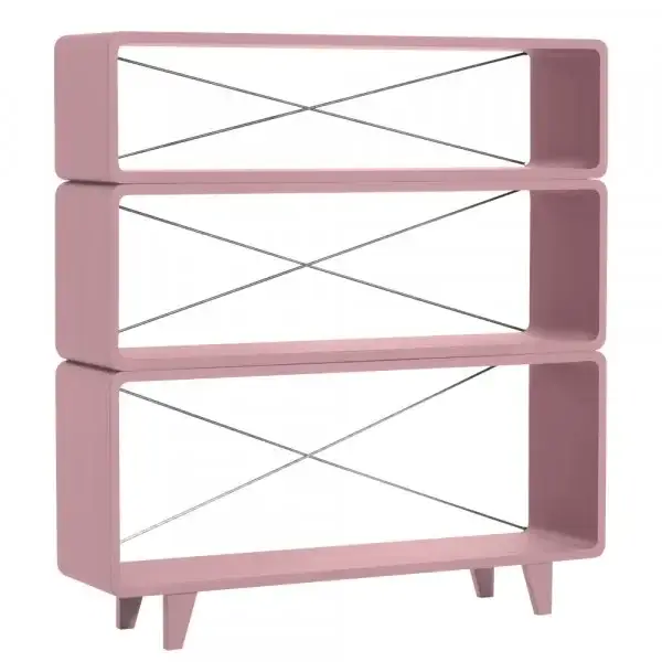 Laurette Bücherregal Millefeuille, Farbe: Vieux rose Expressversand