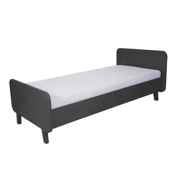 Markenware Laurette Kinderbett "Le Lit Rond" 90 x 200 cm, Farbe: Charbon