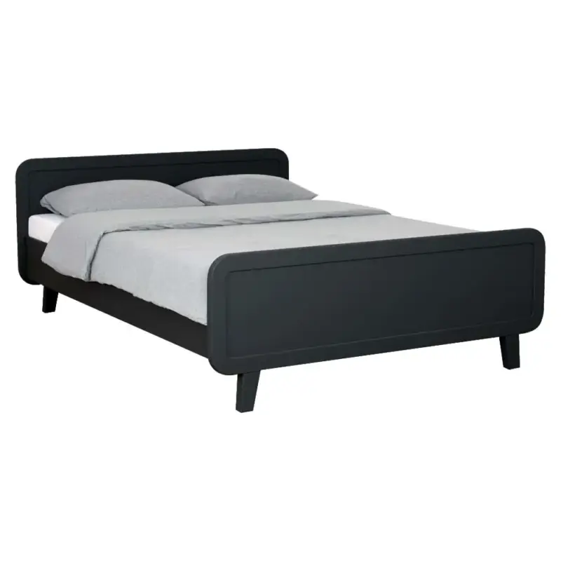 Laurette Kinderbett / Doppelbett "Le Lit Rond" 140 x 200 cm, Farbe: Charbon Kracherpreis
